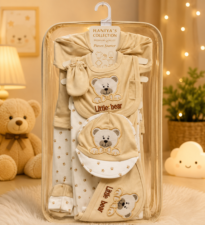Fisher Happy Bear 10 Pcs Baby Gift Set — Soft Yellow (0-6 Months)