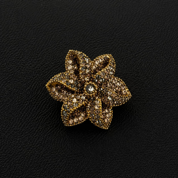 Mughal Floral Pavé Ring – Ruby, Pink, Smoke & Multicolour