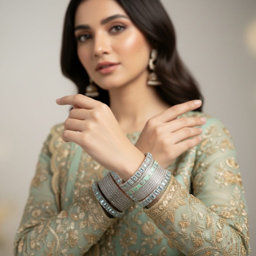 Bangles Focus - Pakistani Model