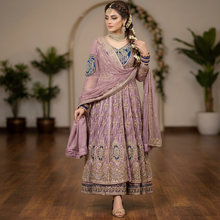 Lavender Bridal Sharara
